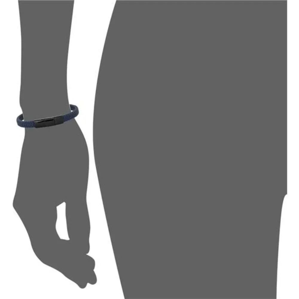 Mens Leather Bracelet Braided Genuine Leather Stainless Steel Closure Gift